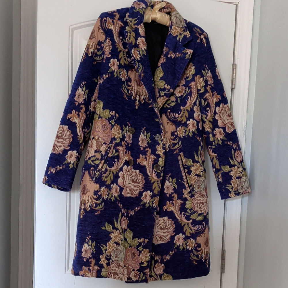 Anthropologie Floral Brocade Coat (Like New)